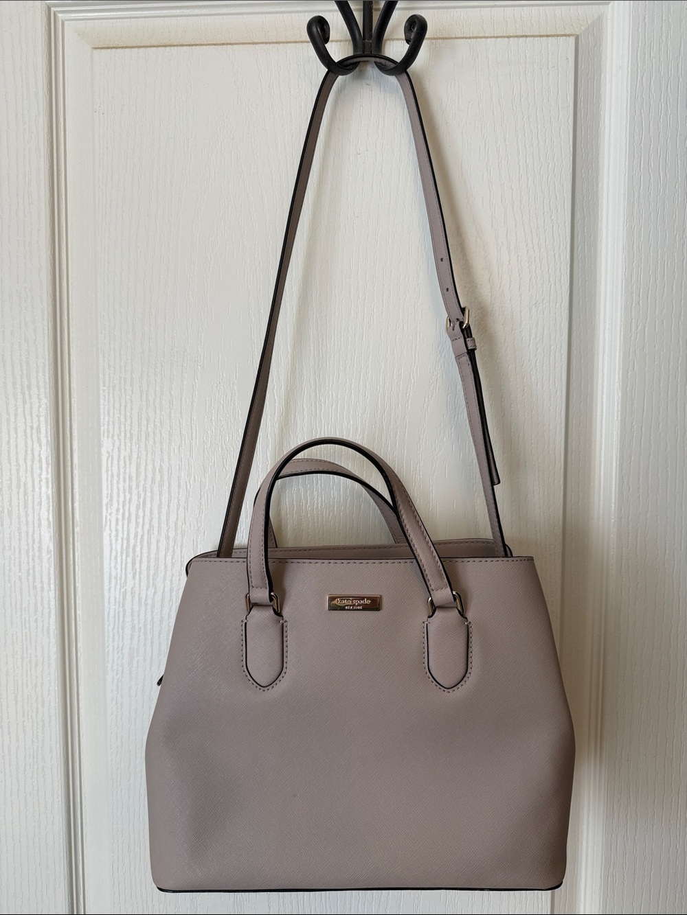 kate spade taupe crossbody and top-handle shoulder bag